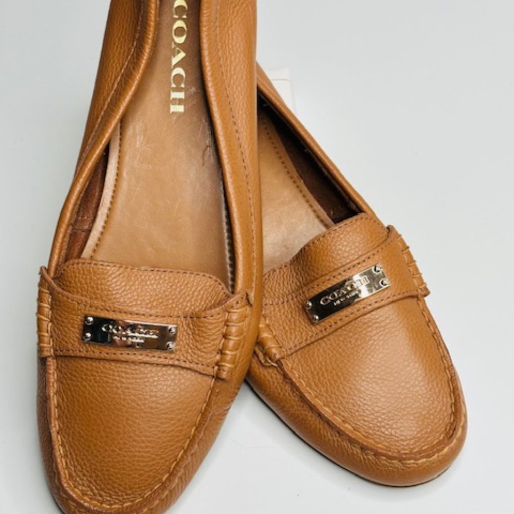 Coach Fredrica Loafer, Size 10 in Saddle Brown Leather